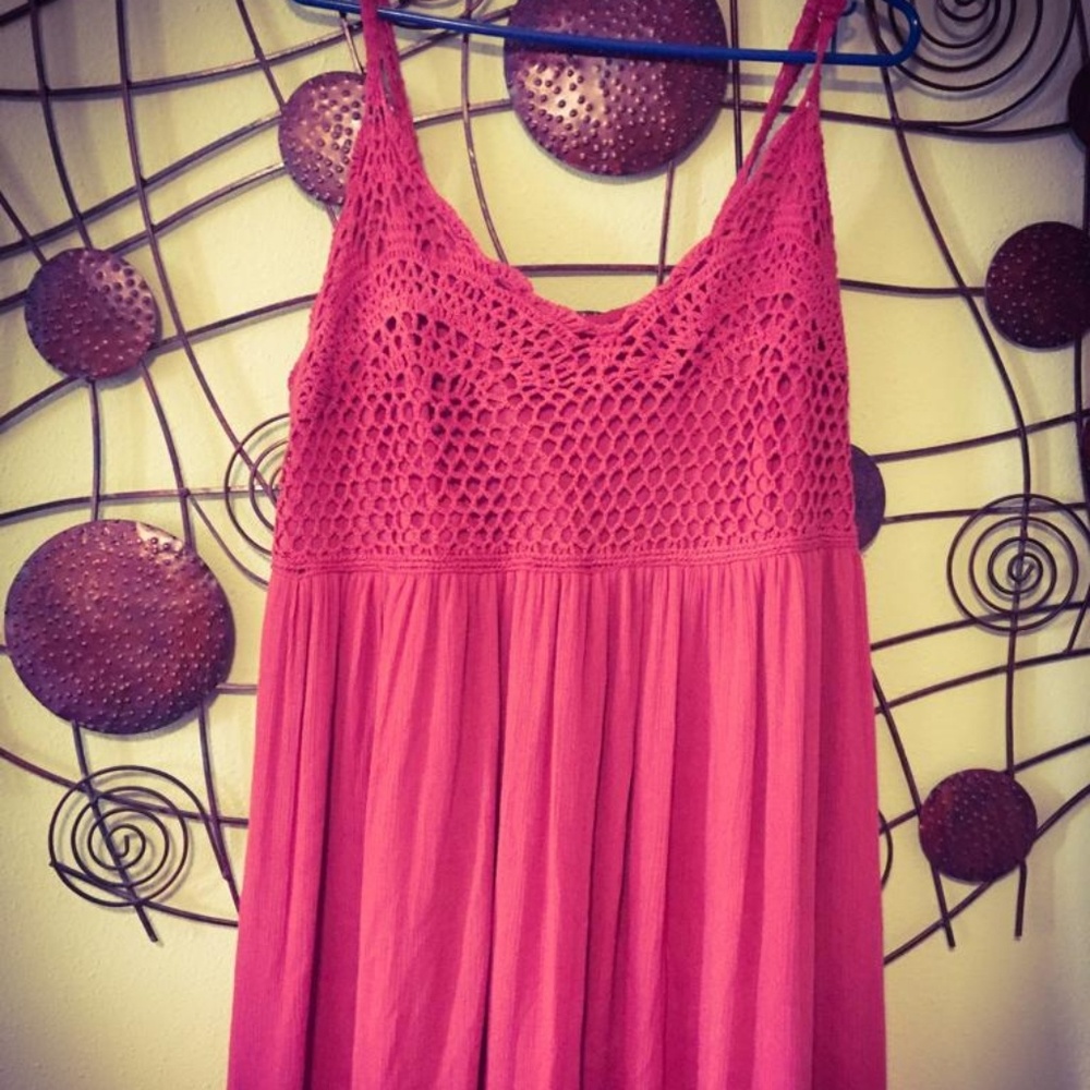 Short dress Haute Fox color terracotta. Plus size.